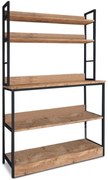 Ραφιέρα Foyer 0220250 101x36x160,7cm Black-Oak