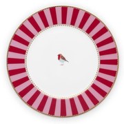 ΠΙΑΤΟ ΓΛΥΚΟΥ Δ17cm PIP STUDIO - LOVE BIRDS 51001238 (ΚΟΚΚΙΝΟ ΡΙΓΕ)