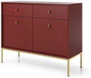Lh-homefurniture Μπουφές Mono χρώμα Μπορντό +Χρυσό 103,5x83,2x39cm P_MNR_21S_G