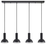 SE21-BL-4-4BL-MS3 ADEPT TUBE Black Pendant Black Metal Shade+