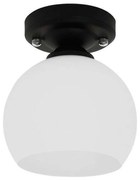 Φωτιστικό Οροφής - Πλαφονιέρα Maura 01318 1xE27 Φ13x17cm Black-White GloboStar