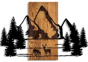 Διακοσμητικό Τοίχου Natural Habitat 899SKL2622 57x88cm Black-Walnut Wallity Metal,Wood