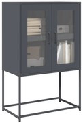vidaXL Highboard Ανθρακί 68x39x107 cm Χάλυβας
