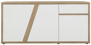 Insi Epura μπουφές με 3 πόρτες και 1 συρτάρι 185x45x87εκ. Silva Oak / Λευκό  009.GM16