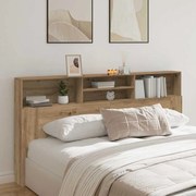 vidaXL Κεφαλάρι Με Αποθηκευτικό Χώρο 200x19x103,5 εκ. Επεξ. Ξύλο