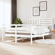vidaXL Πλαίσιο Κρεβατιού Λευκό 120 x 200 εκ. από Μασίφ Ξύλο