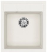 Helika Nova SQN 100 Ένθετος Γρανιτένιος Νεροχύτης Μ46xΠ51.5cm Λευκό
