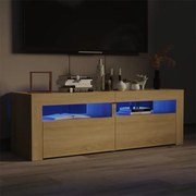 Έπιπλο Τηλεόρασης με LED Sonoma Δρυς 120x35x40 εκ.