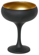 Ποτήρι Σαμπάνιας Κολωνάτο Maya Matte RAB106K6 270ml Γυάλινο Black-Gold Espiel Γυαλί