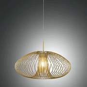 Φωτιστικό Οροφής Fassa 3706-40-225 1xE27 40W Φ60cm 200cm Gold La Mia Luce