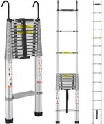 VEVOR Telescoping Ladder Aluminum Extension Step 18.5 ft Multi-purpose Portable
