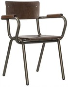 Καρέκλα School/P-W 02-00-1060 48x57x83cm Anthracite-Walnut