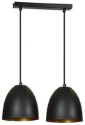 Κρεμαστό Φωτιστικό Οροφής 2xE27 Ατσάλι LENOX Made in Poland Emibig-410/2-Μαύρο-Χρυσό 410/2