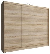Lh-homefurniture Ντουλάπα Συρόμενη 24114-WK1s-250 Χρώμα Φυσικό Δρυς  250x214x62 24114-WK1s-250