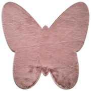 Παιδικό Γούνινο Χαλί (120x120) New Plan Puffy JM7 Butterfly Dark Pink