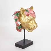 Διακοσμητικός Τίγρης 752-11594 23x18x34,5cm Gold-Multi Estheti Home Πολυρεσίνη