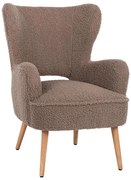 Πολυθρόνα - Μπερζέρα MYLIE C8394.25 Μπουκλέ Ύφασμα Ανοιχτό Καφέ 67x75x93Υ εκ. 67x75x93 εκ.