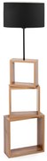 Φωτιστικό δαπέδου Claude Megapap Mdf/fabric Pvc χρώμα καφέ/μαύρο 37x20x140εκ.-GP029-0005,2