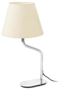 Επιτραπέζιο Φωτιστικό Eterna 24008-14 E27 15W Chrome - Beige Faro Barcelona Αλουμίνιο,Textilene