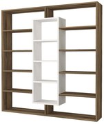 Βιβλιοθήκη Ample 731WAT3605 125x22x135,7cm Walnut-White