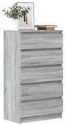 vidaXL Συρταριέρα Γκρι Sonoma 60x36x103 εκ. από Επεξεργασμένο Ξύλο
