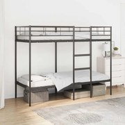 vidaXL Κουκέτα χωρίς στρώμα Μαύρο 80x200 cm Ατσάλι