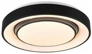 Φωτιστικό Οροφής - Πλαφονιέρα Mona R65041032 20W Led Φ38cm 7cm Starlight Effect Black Mat RL Lightin Μέταλλο