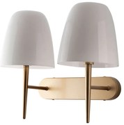 Φωτιστικό Τοίχου - Απλίκα Ares I-ARES-AP2-BCO 2xE14 42x33,7cm White Luce Ambiente Design Γυαλί