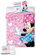 Σετ Κούνιας 4τμχ Βαμβακερό Minnie 581 Digital Print 100x135εκ. Disney DimCol