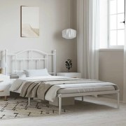vidaXL Πλαίσιο Κρεβατιού με Κεφαλάρι Λευκό 100 x 200 εκ. Μεταλλικό