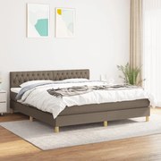 ΚΡΕΒΑΤΙ BOXSPRING ΜΕ ΣΤΡΩΜΑ TAUPE 180X200 ΕΚ. ΥΦΑΣΜΑΤΙΝΟ 3140877