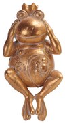 GRENOUILLE 2 DECO ΒΑΤΡΑΧΟΣ POLYRESIN ΧΡΥΣΟ 11,3x9,5xH22,6cm - 022496