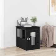 vidaXL Έπιπλα Κλουβιού για Σκύλους Μαύρο Δρυς 62 x 45 x 59 εκ. από Τεχνητό Ξύλο