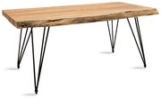 Τραπέζι Σαλονιού Rich 113-000001 130x69x46cm Natural-Black
