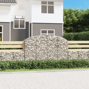 vidaXL Συρματοκιβώτιο Τοξωτό 200x50x120/140εκ. από Γαλβανισμένο Χάλυβα