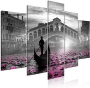 Πίνακας - Magic Venice (5 Parts) Wide Grey - 100x50