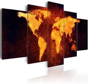 Πίνακας - Map of the World - Hot lava 100x50