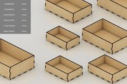 Intra απο ξύλο plywood 3mm-4mm πάχος Box Templates διανυσματικά 049 Δίασταση 15x15 cm INTRAFABR-34648090