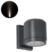 90482 GloboStar®  WALLLIGHT-SONA 90482 Φωτιστικό Τοίχου - Απλίκα LED 12W 1140lm 5° DC 24V Αδιάβροχο IP67 Μ9.5 x Π13 x Υ11cm Φυσικό Λευκό 4500K - Γκρι Ανθρακί - 3 Years Warranty
