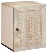 vidaXL Ντουλάπι Μπάνιου Λευκό 38 x 33.5 x 160 εκ Στερεό Ξύλο Μάνγκο