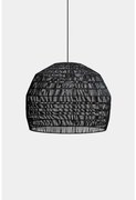 Κρεμαστό Φωτιστικό Οροφής 1xE27 Ρατάν Φ77cm Nama 3 AY Illuminate 413.100.03/P Μαύρο