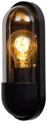 Φωτιστικό Επίτοιχο Lucide 29897-01-30 CAPSULE Μαύρο Ματ (Black Mat)|Διάφανο (Transparent)
