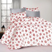 Πάπλωμα Snowflake 462 White-Red DimCol Μονό 160x240cm Βαμβάκι-Πολυέστερ