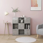 Βιβλιοθήκη Γκρι του Σκυροδέματος 90 x 30 x 90 εκ. Επεξ. Ξύλο 802934