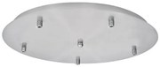 Ροζέτα Οροφής Στρογγυλή Φ40cm 5 Υποδοχές Homelighting 77-4388 Νίκελ Ματ