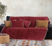 Ριχτάρι Τριθέσιου Διπλής Όψεως New Tanger Bordo/Ecru 180x300 - Nef-Nef Homeware