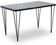Τραπέζι Roger Marble 0212183 120x70x75cm Black Mdf, Metal