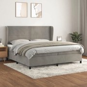 ΚΡΕΒΑΤΙ BOXSPRING ΜΕ ΣΤΡΩΜΑ ΑΝΟΙΧΤΟ ΓΚΡΙ 200X200 ΕΚ. ΒΕΛΟΥΔΙΝΟ 3129171