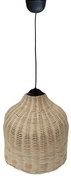 Φωτιστικό οροφής Ziquel Inart rattan σε φυσική απόχρωση Φ60x99εκ