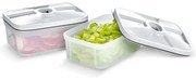 Σετ 2 κουτιών κενού για φαγητό Severin ZB 3620, 750 ml, BPA Free, FoodSave, Διαφανές/λευκό